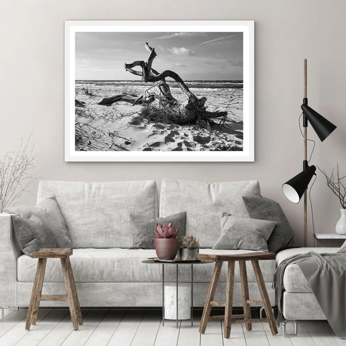 Poster în ramă albă - Sculptură marină - 100x70 cm