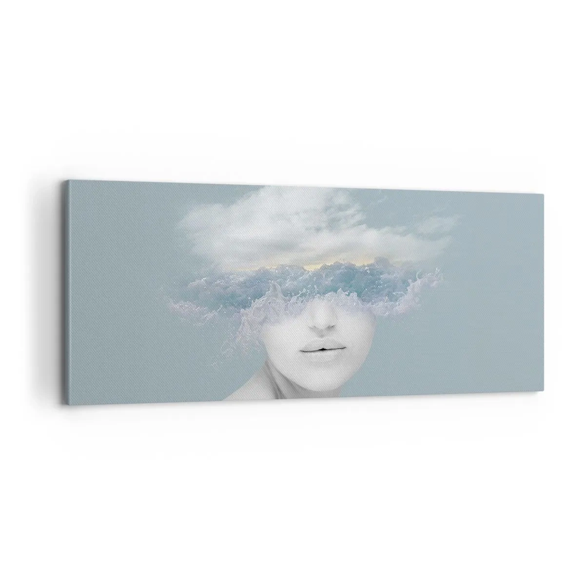 Tablou pe pânză - Cu capul în nori - 100x40 cm