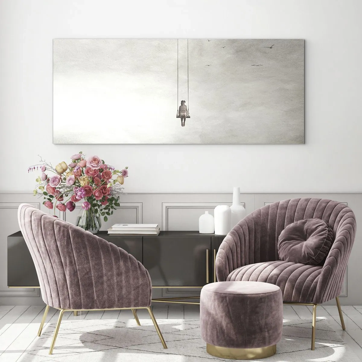 Tablou pe sticlă - Copilul din noi - 140x50 cm