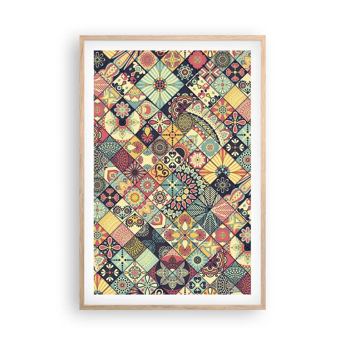 Poster în ramă de stejar deschis - Clima marocană - 61x91 cm