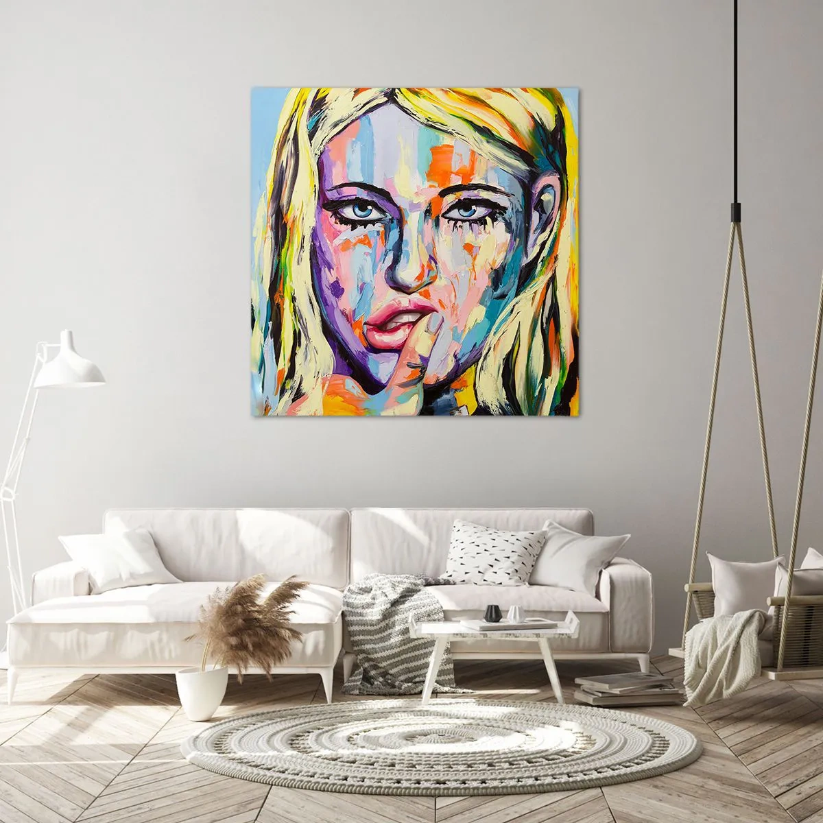 Tablou pe pânză - Privește-o drept în ochi - 30x30 cm