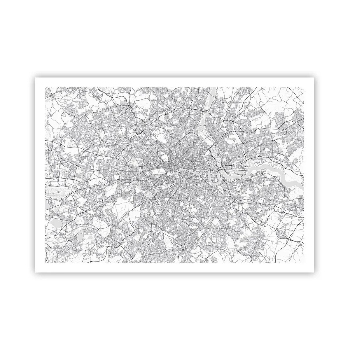 Poster - Harta labirintului din Londra - 100x70 cm