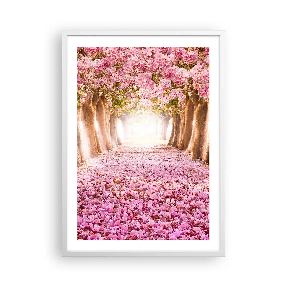 Poster în ramă albă - Drumul spre paradis - 50x70 cm