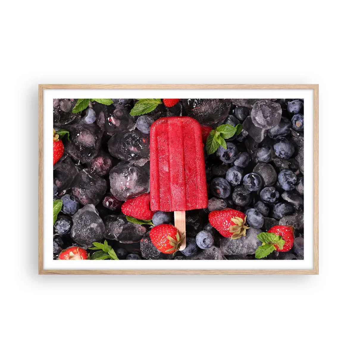 Poster în ramă de stejar deschis - Umbra unei veri fierbinți - 91x61 cm