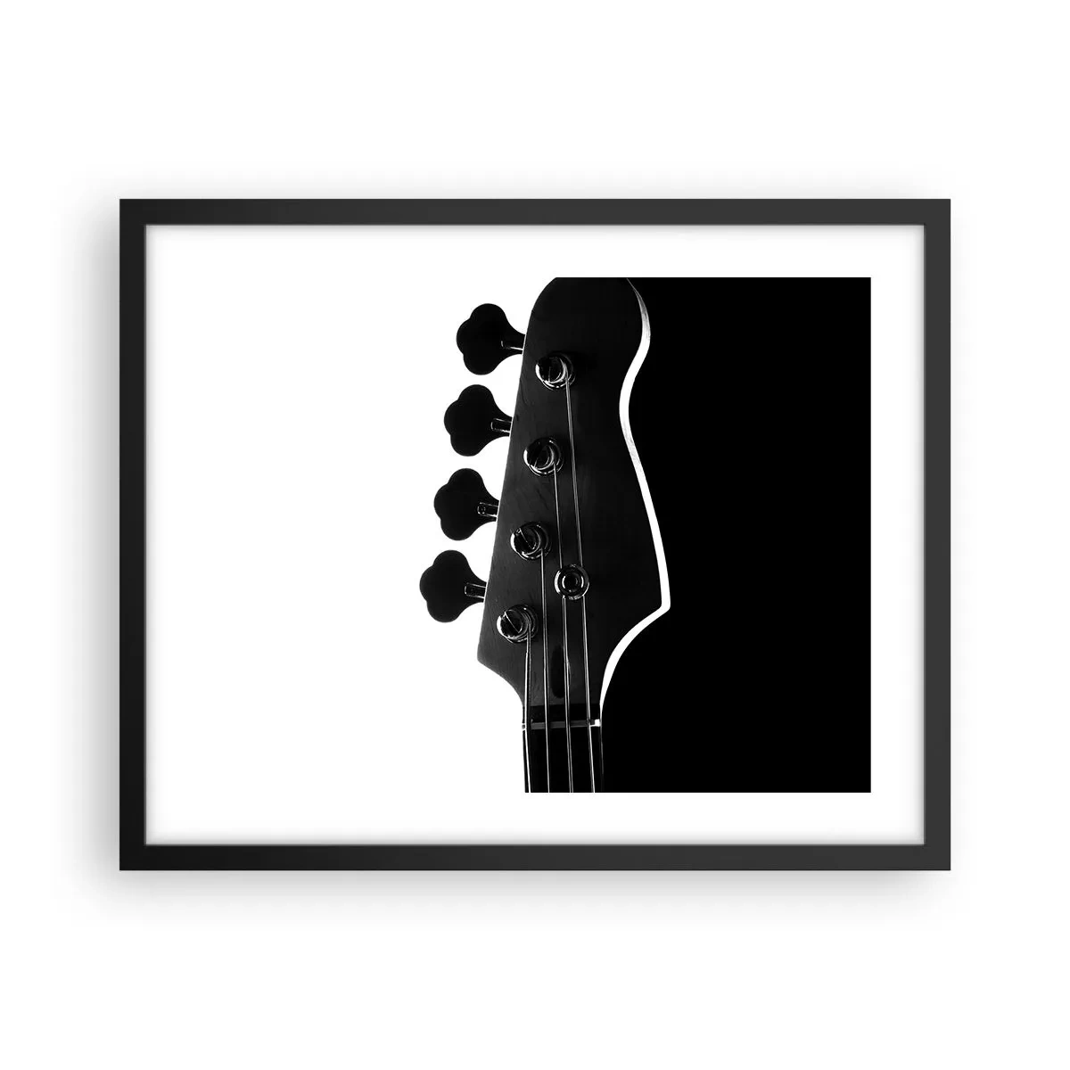 Poster în ramă neagră - Tăcere de rock  - 50x40 cm