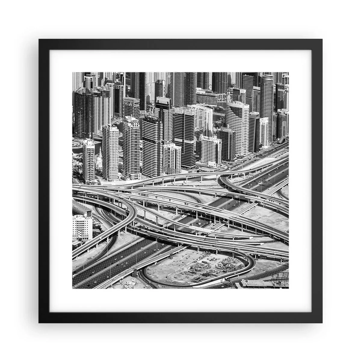 Poster în ramă neagră - Dubai - orașul imposibil - 40x40 cm