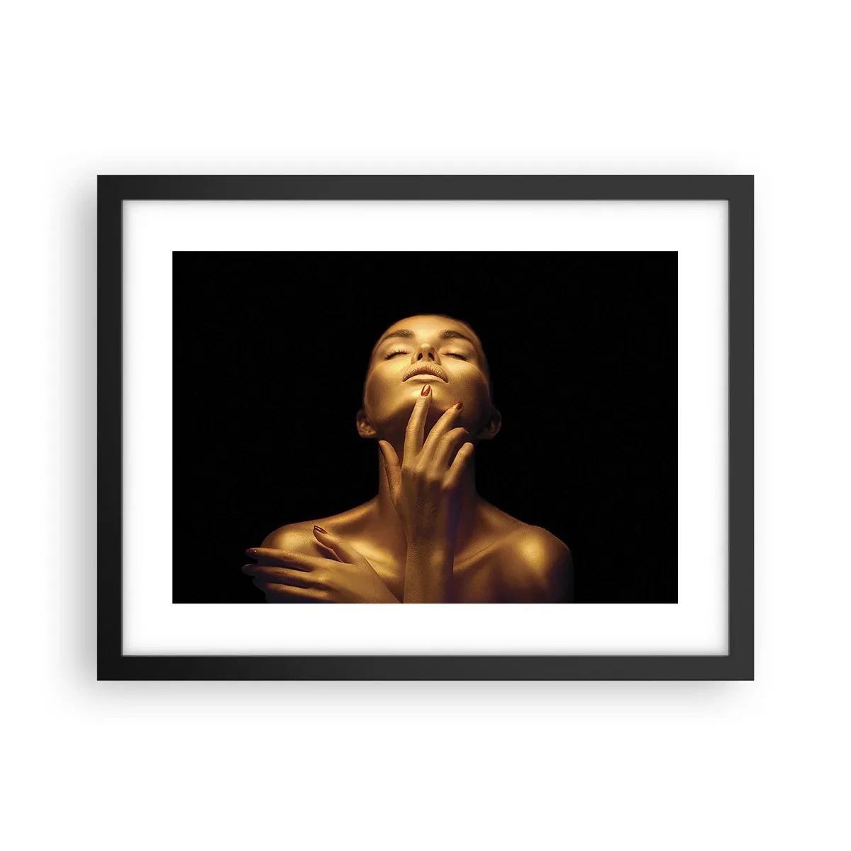 Poster în ramă neagră - Ca mătasea aurie - 40x30 cm