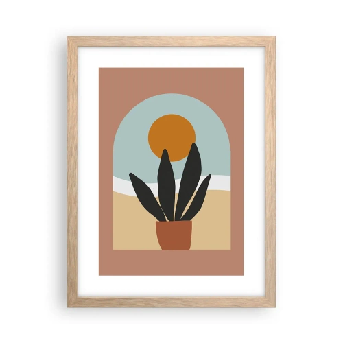 Poster în ramă de stejar deschis - Bucurii mici - 30x40 cm