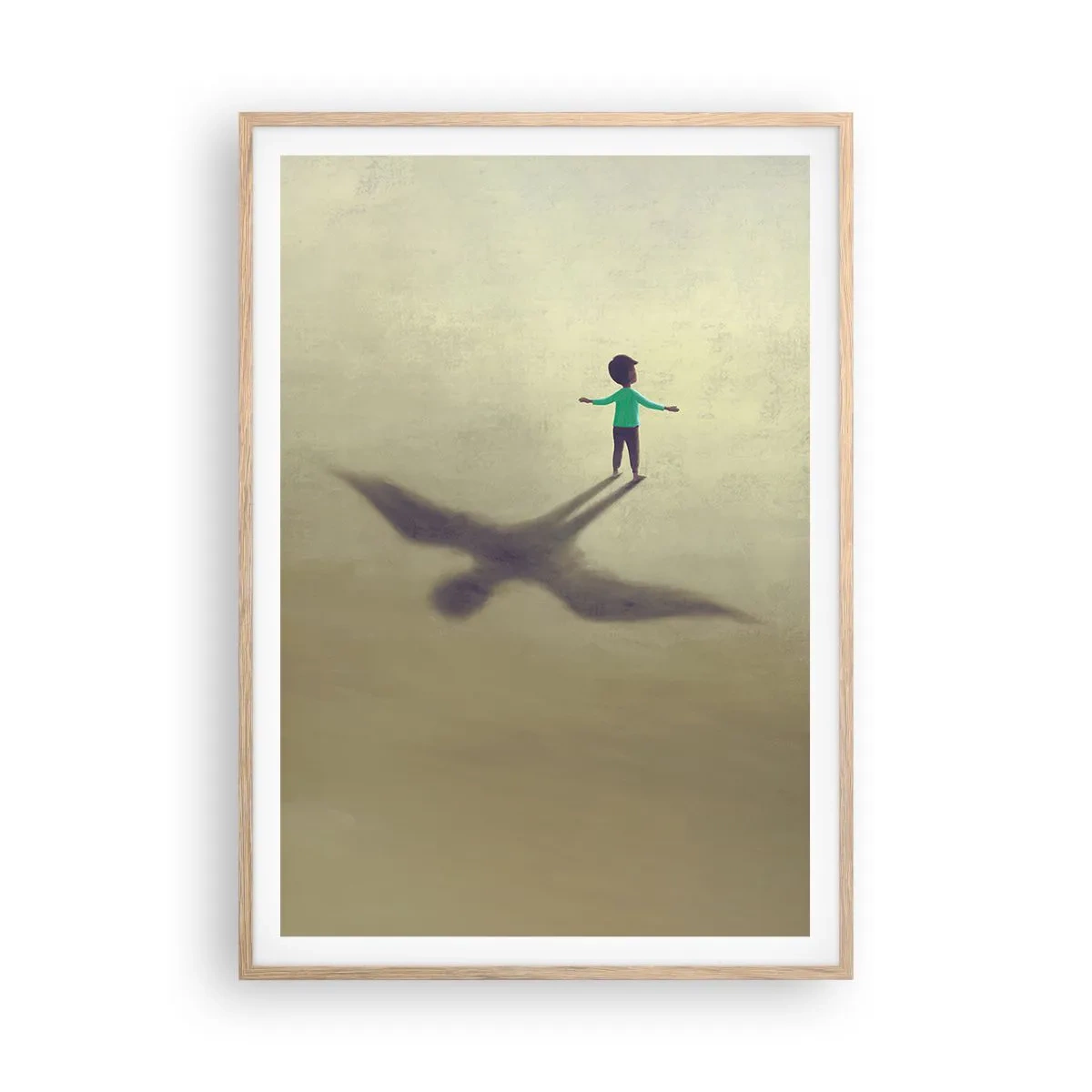 Poster în ramă de stejar deschis - Eroul viitorului - 70x100 cm