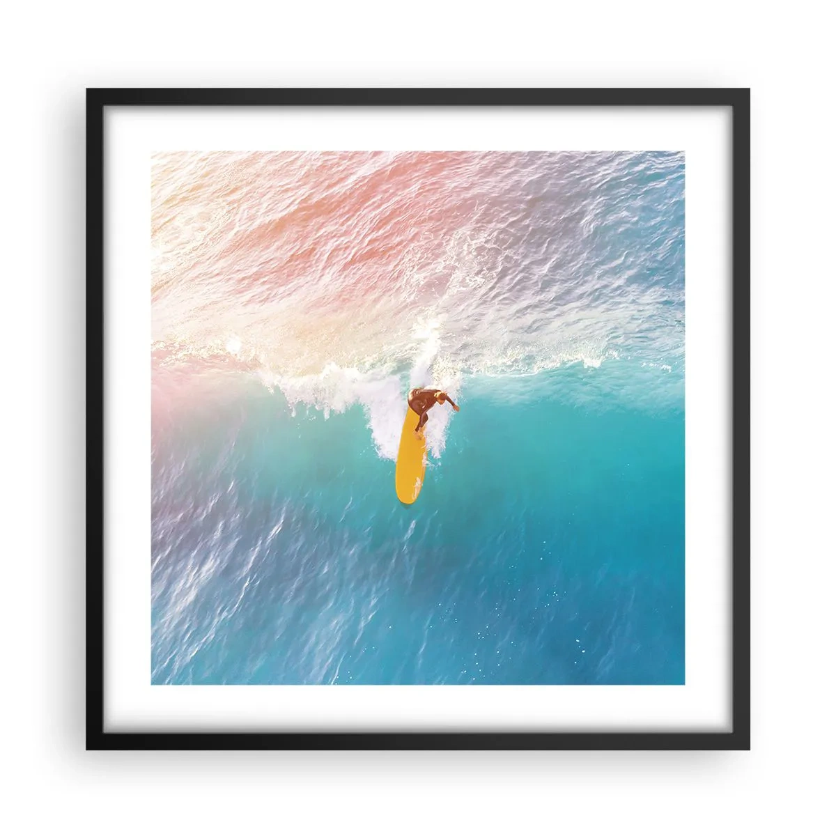 Poster în ramă neagră - Călărețul oceanului - 50x50 cm