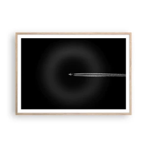 Poster în ramă de stejar deschis - Într-o altă dimensiune - 100x70 cm