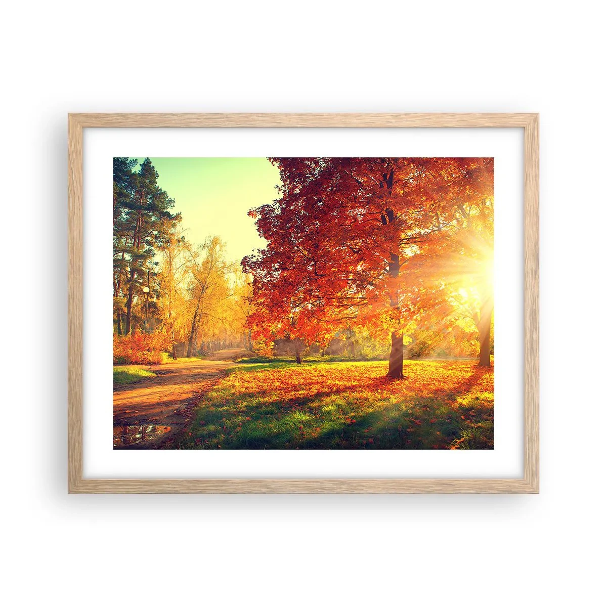 Poster în ramă de stejar deschis - Roșcatul este frumos - 50x40 cm
