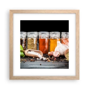 Poster în ramă de stejar deschis - Pentru a da un gust vieții - 30x30 cm