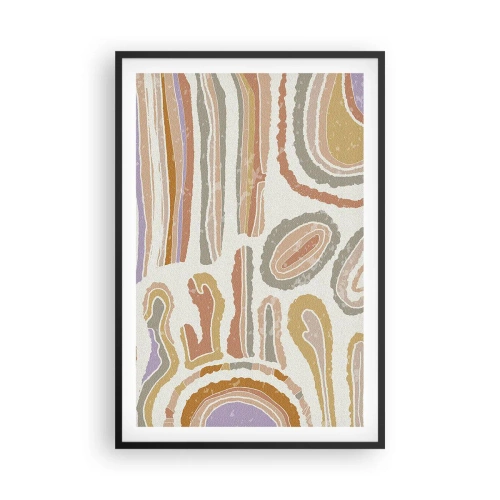 Poster în ramă neagră - Secțiuni colorate - 61x91 cm