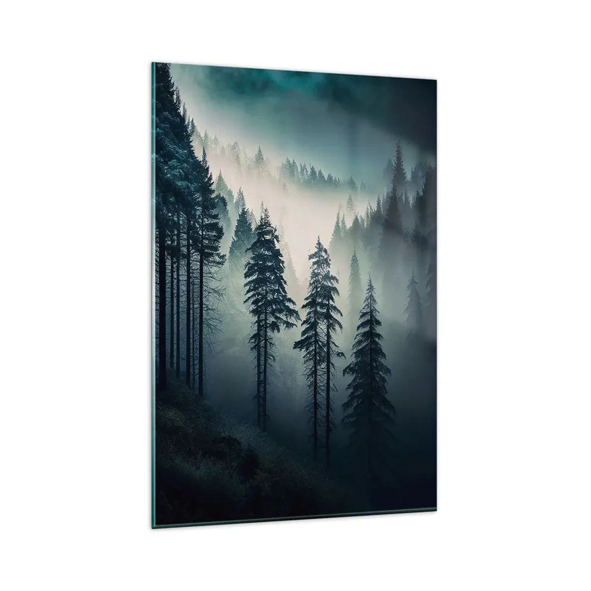 Tablou pe sticlă - Dimineața de munte - 80x120 cm