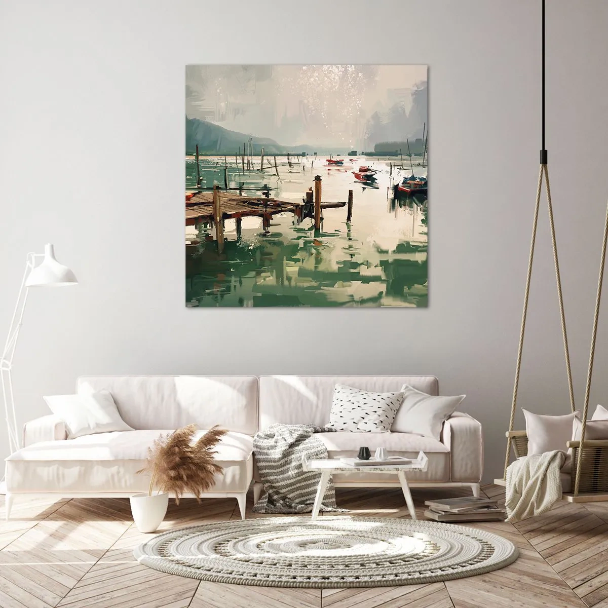 Tablou pe pânză - Scufundat în luna topită - 60x60 cm