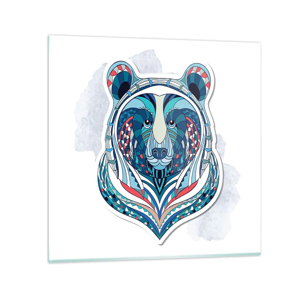 Tablou pe sticlă - Trăiască Groenlanda! - 30x30 cm