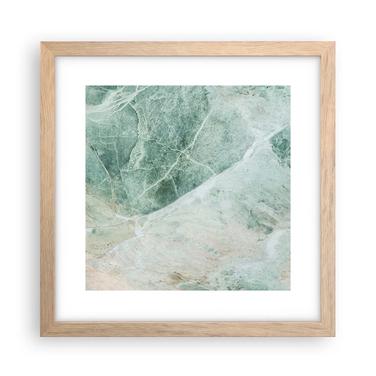 Poster în ramă de stejar deschis - Răcoarea nobilă a pietrei - 30x30 cm