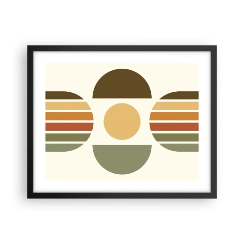Poster în ramă neagră - În culorile pământului - 50x40 cm