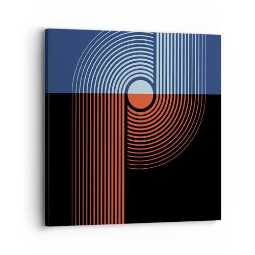Tablou pe pânză - Într-o îmbrăţişare geometrică - 30x30 cm
