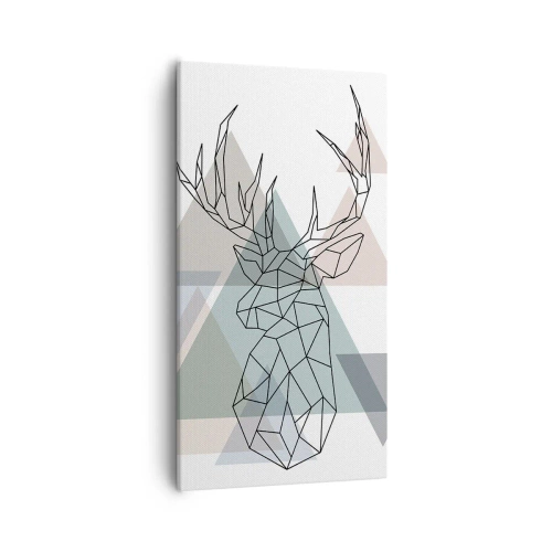 Tablou pe pânză - Într-o pădure geometrică - 55x100 cm