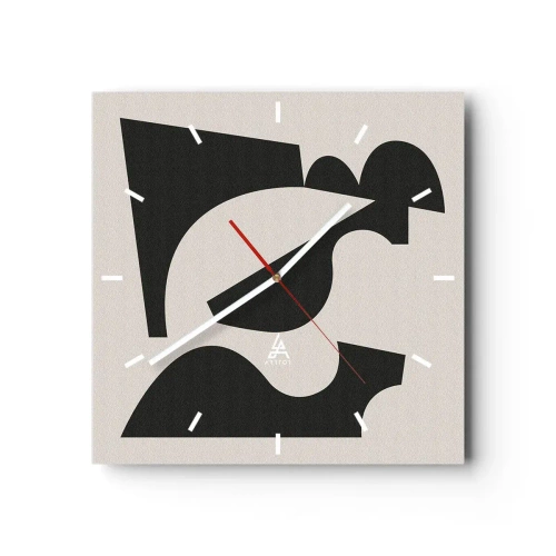 Ceas de perete - Ceas pe sticlă - Pentru autoasamblare - 30x30 cm