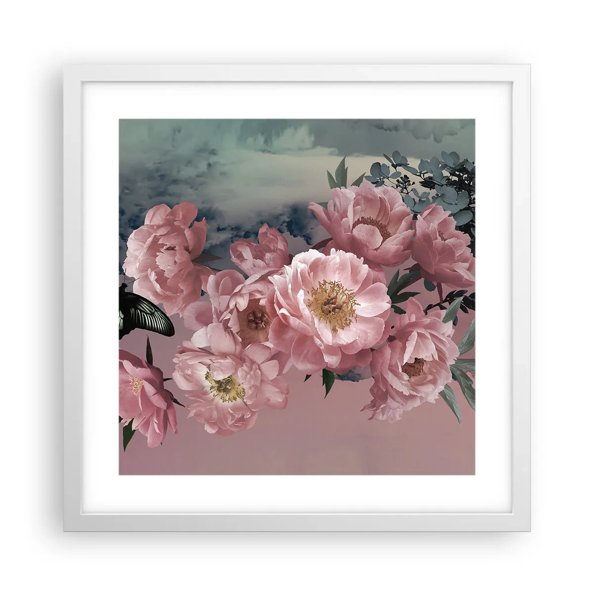 Poster în ramă albă - Apogeul romantismului - 40x40 cm