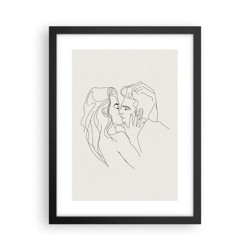 Poster în ramă neagră - Încurcați în sentimente - 30x40 cm