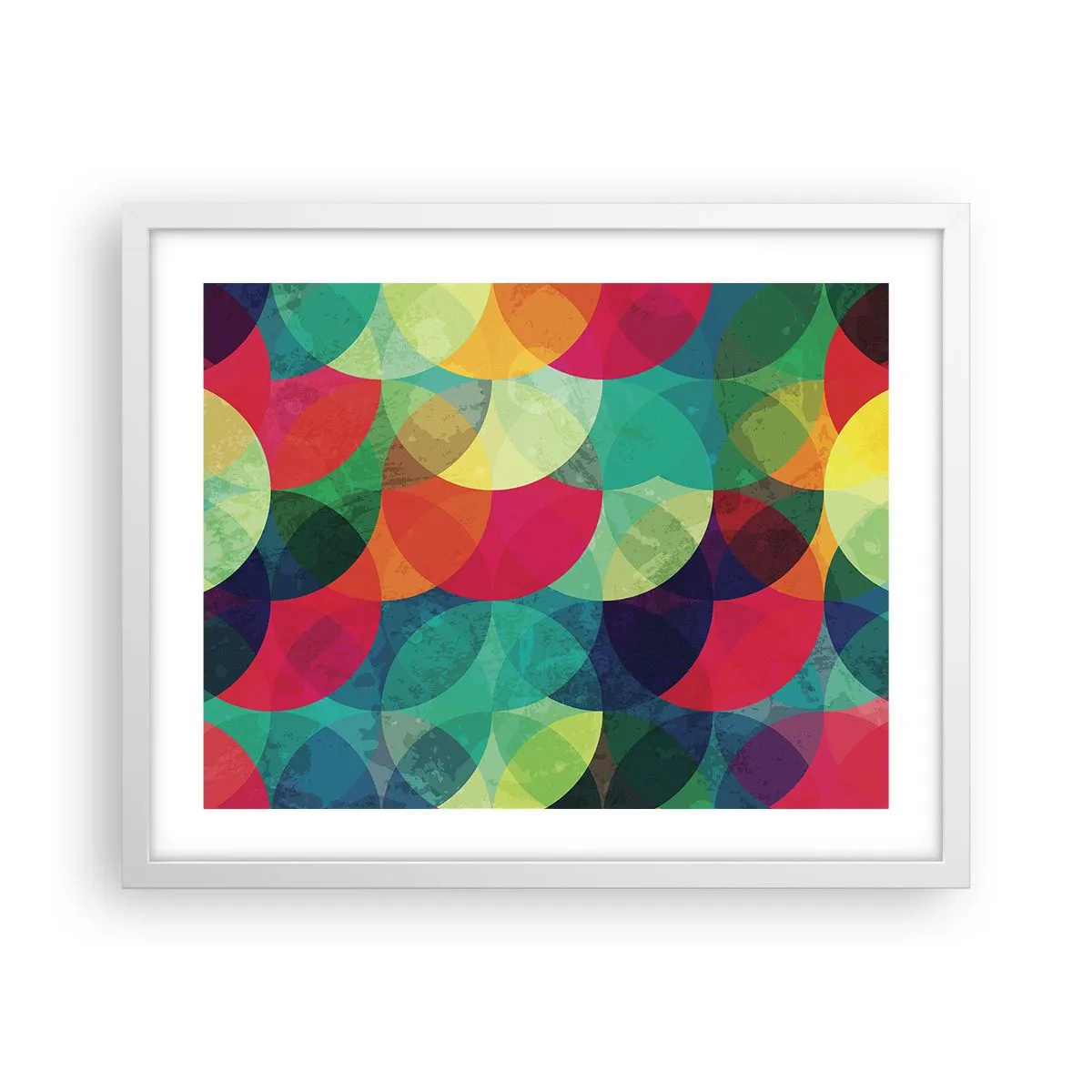 Poster în ramă albă - Să intrăm în curcubeu - 50x40 cm