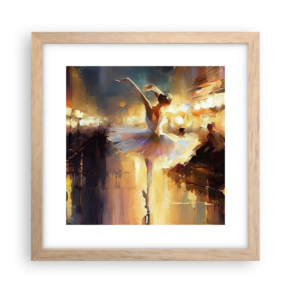 Poster în ramă de stejar deschis - Un miracol în stradă - 30x30 cm