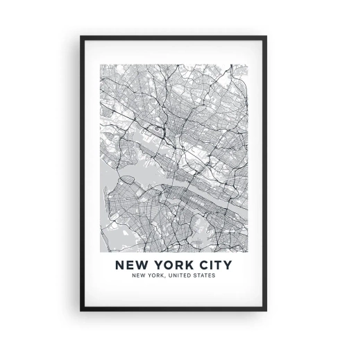Poster în ramă neagră - Anatomia unei metropole - 61x91 cm