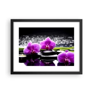 Poster în ramă neagră - Să te scufunzi în pace și liniște - 40x30 cm