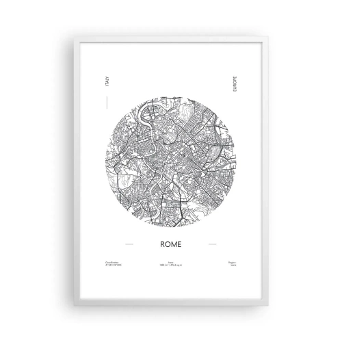 Poster în ramă albă - Anatomia Romei - 50x70 cm