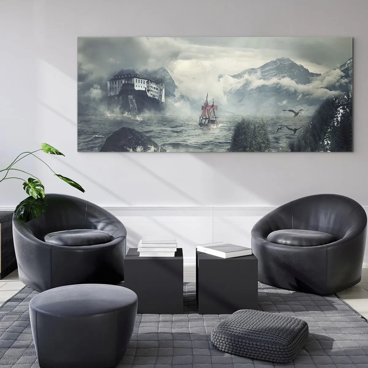 Tablou pe sticlă - Pe ape magice - 120x50 cm