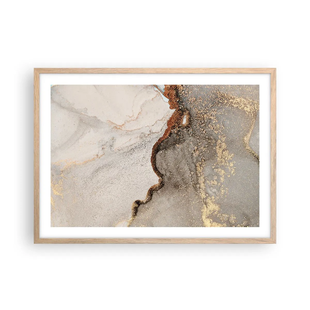 Poster în ramă de stejar deschis - La granița culorilor - 70x50 cm