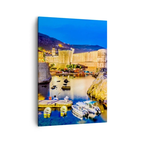 Tablou pe pânză - O noapte luminoasă pe Marea Adriatică - 50x70 cm