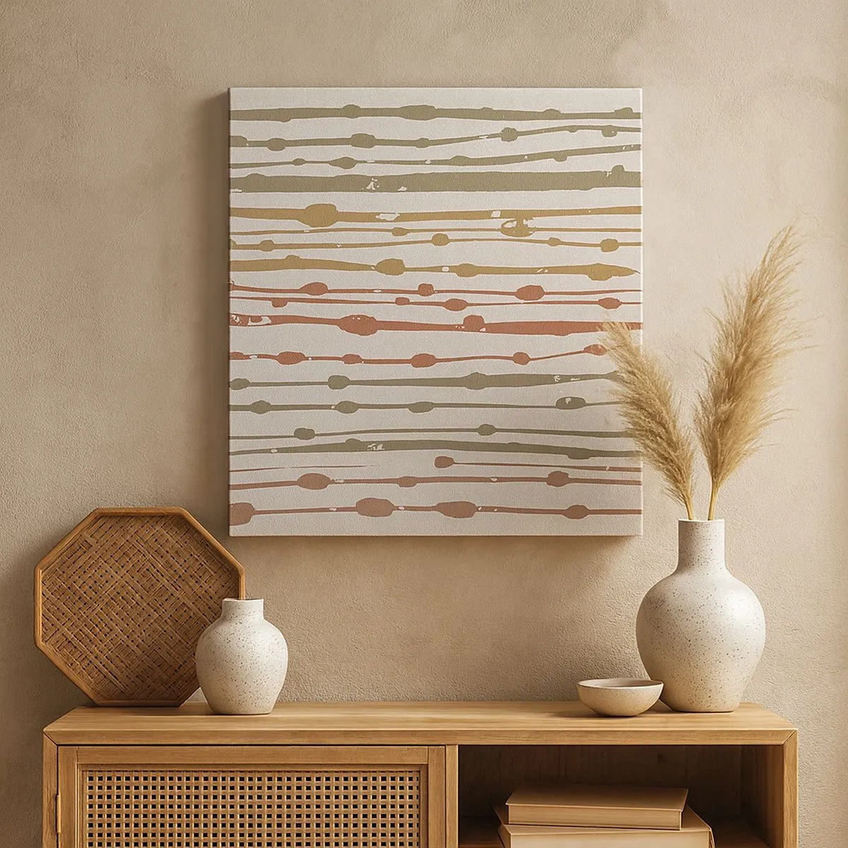 Tablou pe pânză - Notația culorilor muzicale - 30x30 cm