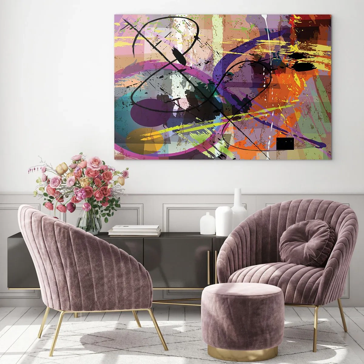 Tablou pe sticlă - Poate fi drept sau de jur împrejur - 100x70 cm