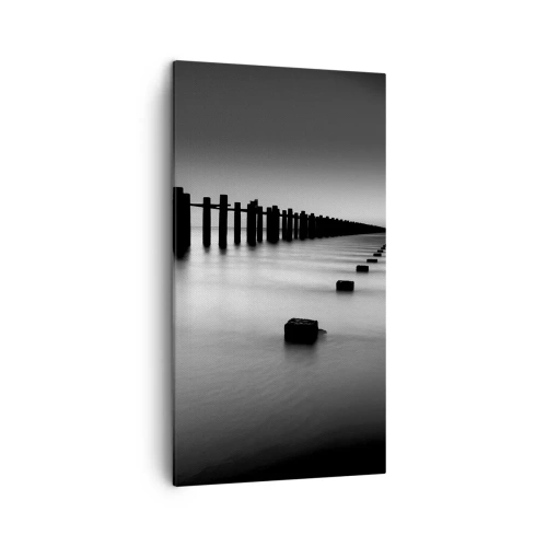 Tablou pe pânză - În depărtare gri în ceață - 45x80 cm