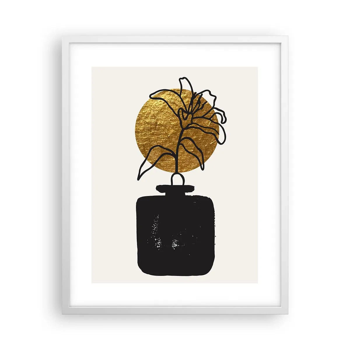 Poster în ramă albă - Cât cântărește aurul? - 40x50 cm