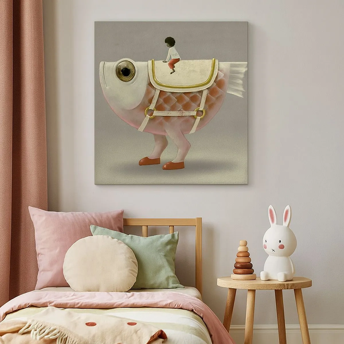 Tablou pe pânză - Călărețul Pescărel - 30x30 cm