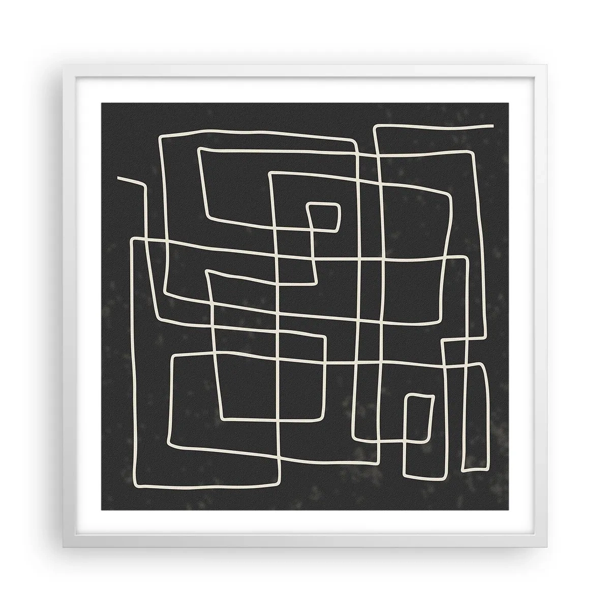 Poster în ramă albă - Nu atât de simplu - 60x60 cm