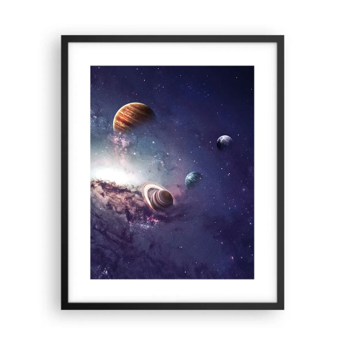 Poster în ramă neagră - Sistemul de dans solar - 40x50 cm