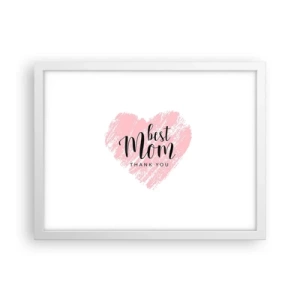 Poster în ramă albă - Întotdeauna la momentul potrivit - 40x30 cm