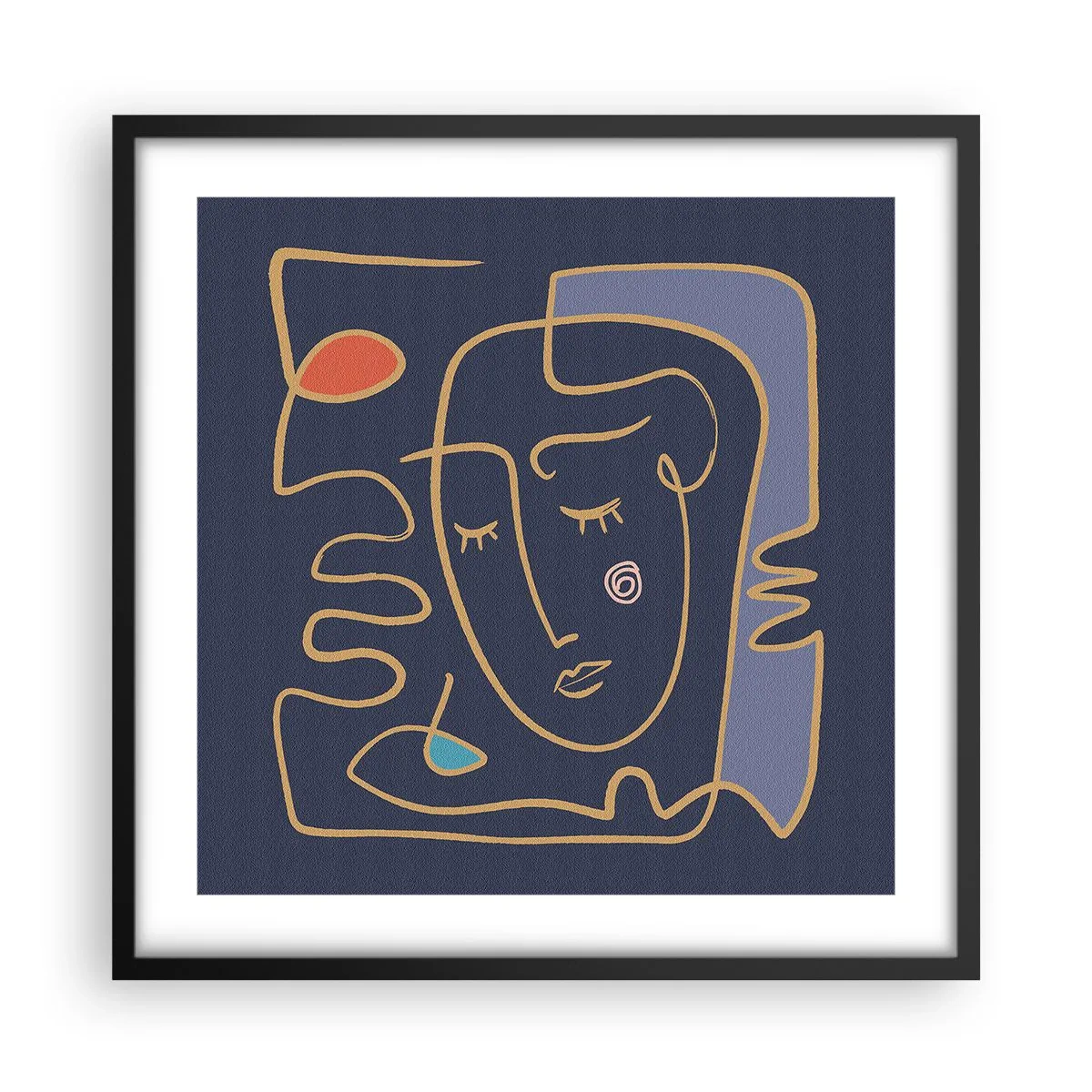 Poster în ramă neagră - În reverie - 50x50 cm