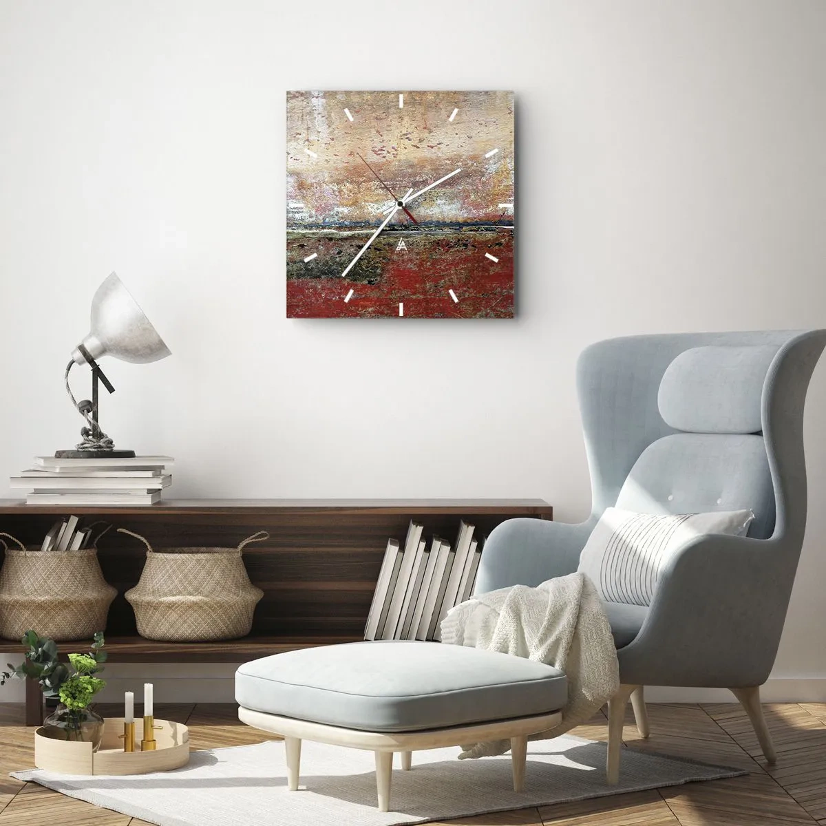 Ceas de perete - Ceas pe sticlă - Oare este marea? - 40x40 cm