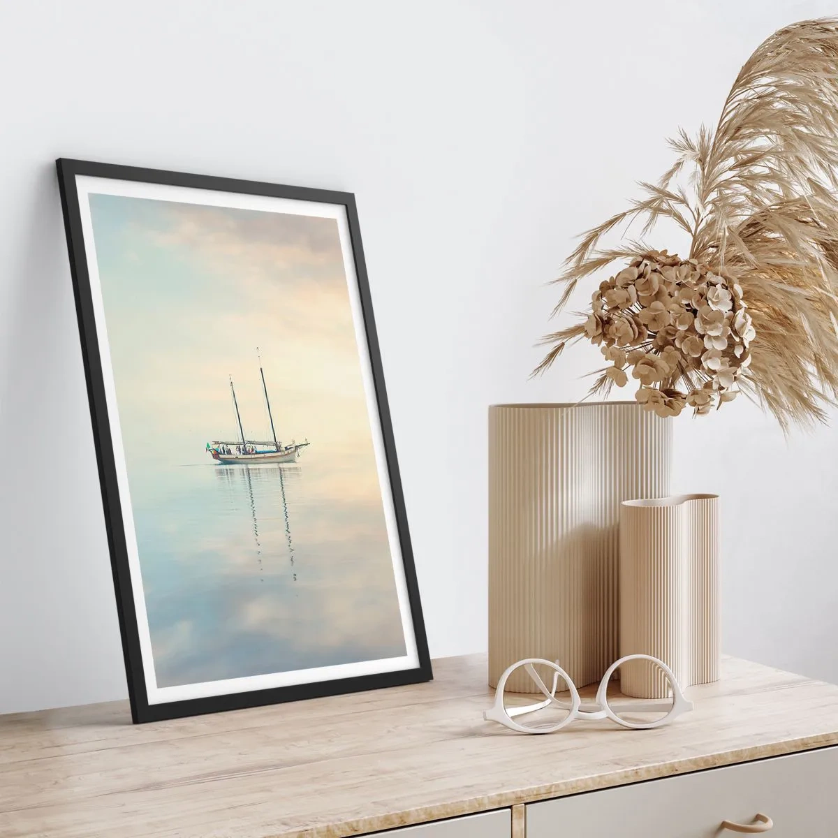 Poster în ramă neagră - În tăcerea mării - 61x91 cm