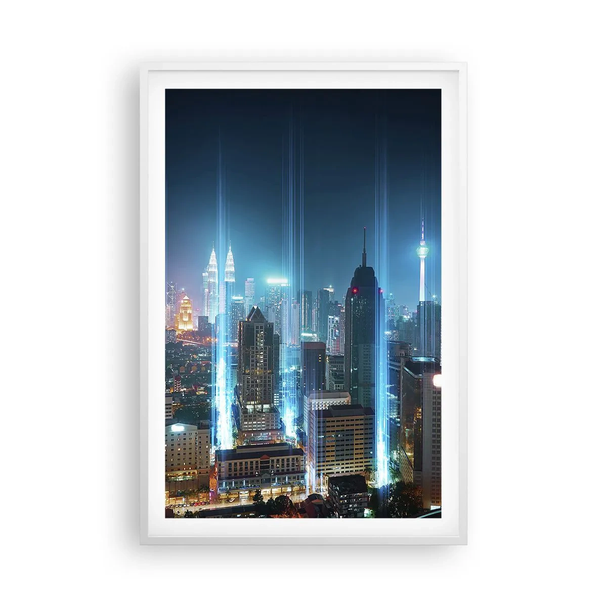 Poster în ramă albă - Prin Berlin spre cer - 61x91 cm