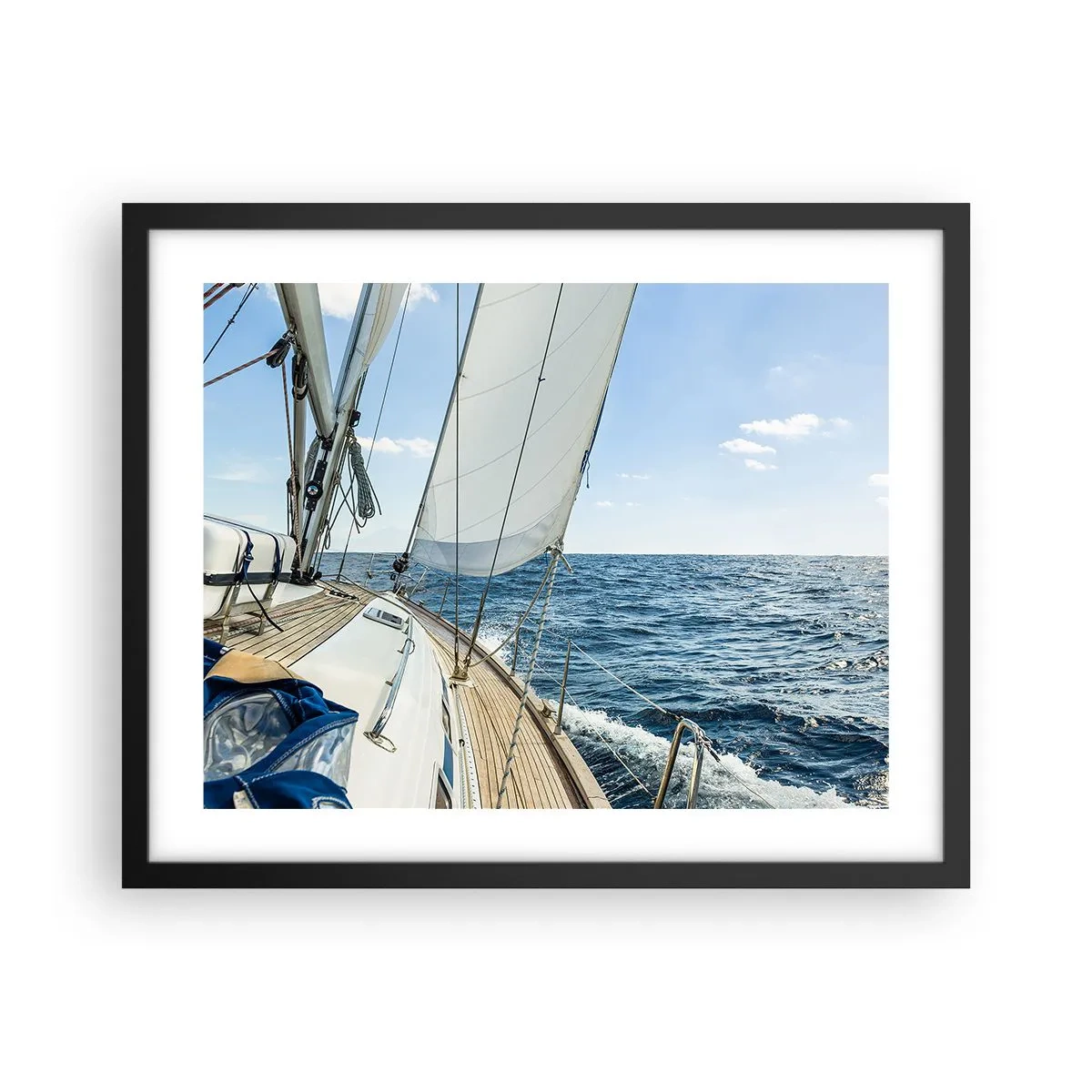 Poster în ramă neagră - Ahoy aventura - 50x40 cm