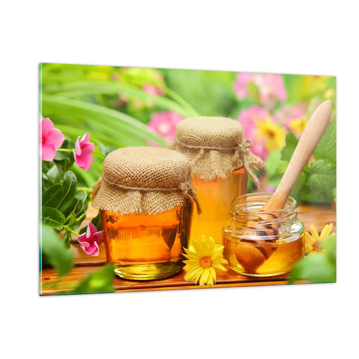 Tablou pe sticlă - Dulce și florală - 120x80 cm